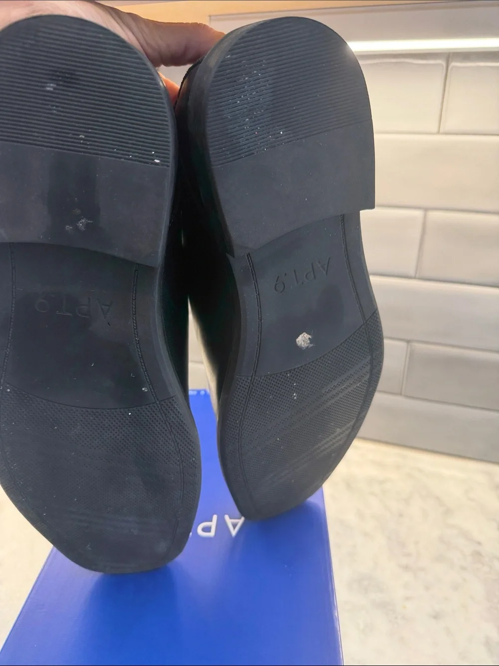 Apt. 9 Black Men's Black Kingman slip on dress shoes size 9.5 - Picture 8 of 9